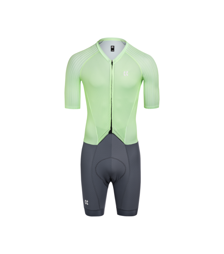 Mono ciclismo manga corta hombre | PASSION Z6 Neon Lime